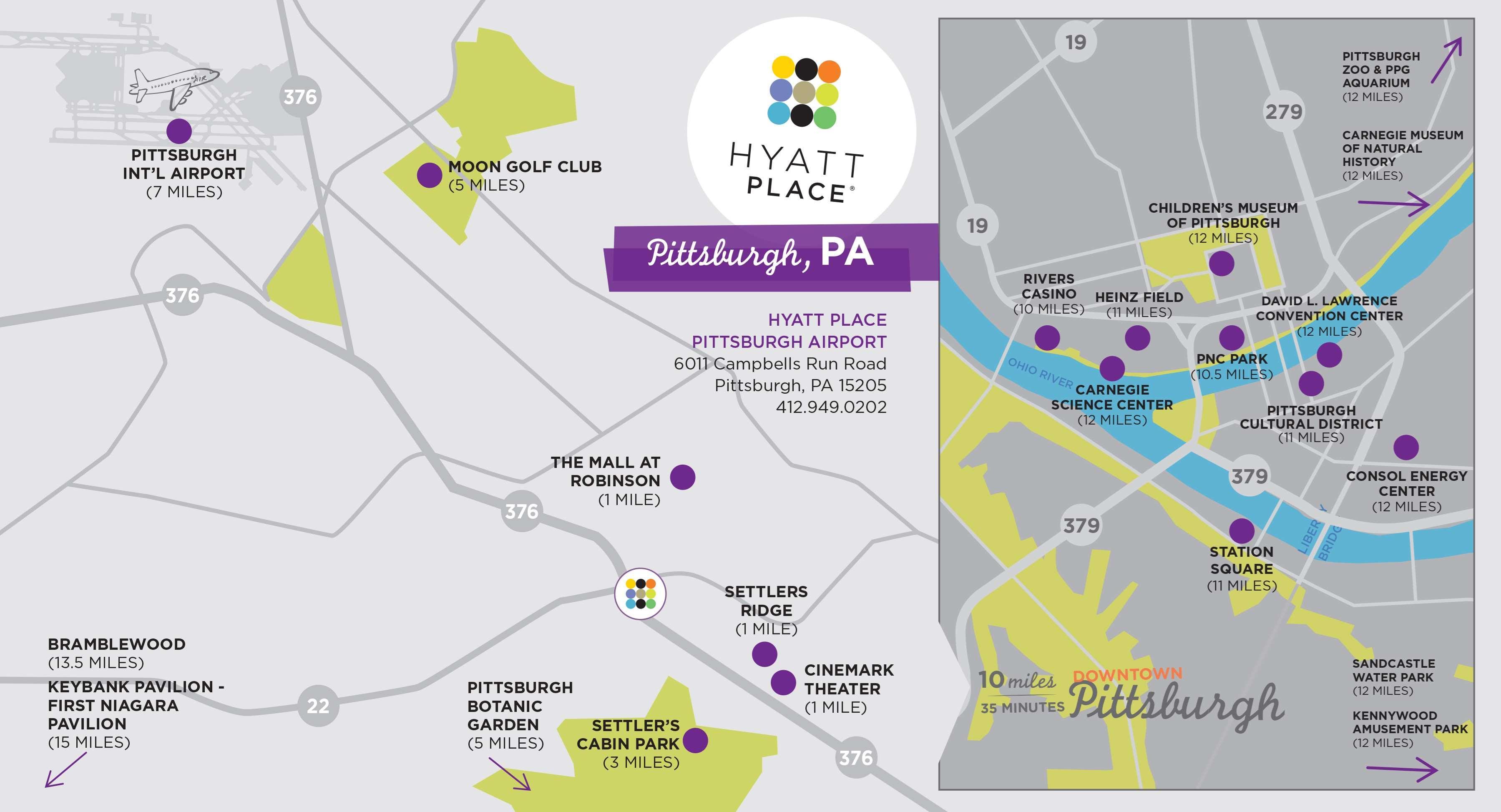 Hyatt Place Pittsburgh Airport - Robinson Mall Robinson Township Esterno foto